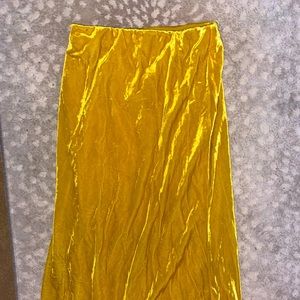 Anthropologie velvet maxi skirt